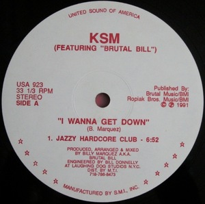 KSM - I WANNA GET DOWN 12インチ (BREAK BEATS / JAZZ BREAK BEATS) (CHARLES WRIGHT - EXPRESS YOURSELF 使い)