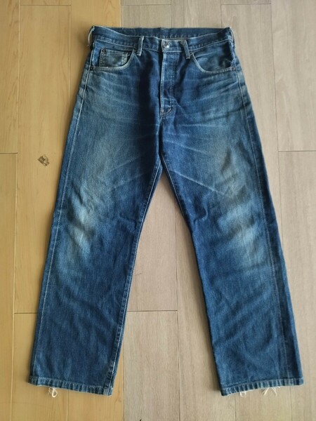 リーバイス LEVIS 503B-XX 復刻 赤耳ボタンフライ革パッチ日本製隠しリベットBIGEビッグE 1900年代j22 ジーンズ ジーパン w34