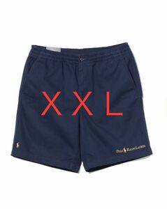 ＸＸＬ BEAMS POLO RALPH LAUREN Gold Logo Navy Shorts for BEAMS / 別注