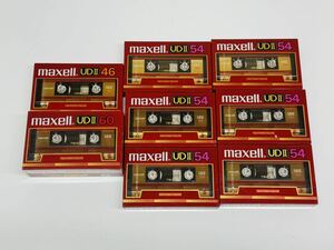 ★【レトロ・希少】maxell UDⅡ 54 46 60 CrO2 ハイポジカセットテープ 合計9本 未使用品 管理番号06021