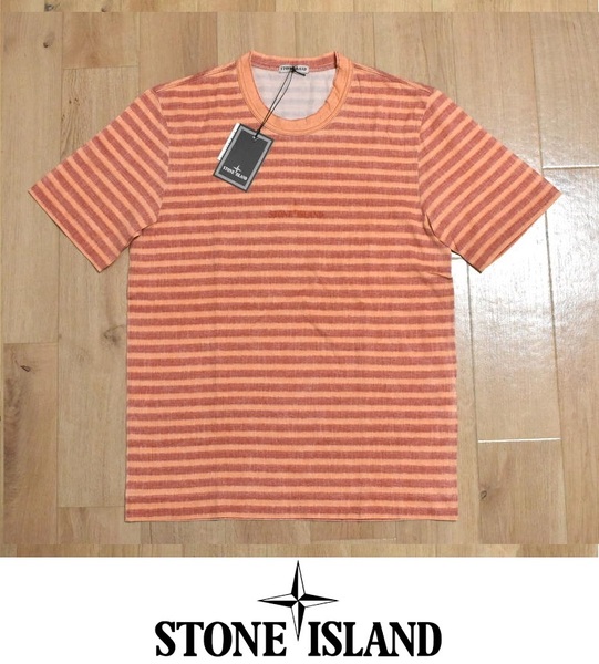 【デッドストック】新品 STONE ISLAND ボーダー Tシャツ S 定価2万4990円 ストーンアイランド 00's Y2K カットソー