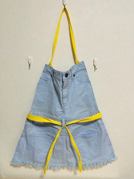 子供用エプロン 130-140 女の子 ハンドメイド