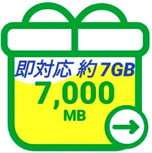 mineo マイネオ パケットギフト 約7GB 7000MB 匿名 即対応 数量限定