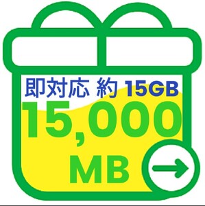 mineo マイネオ パケットギフト 約15GB 15000MB 匿名 即対応 数量限定