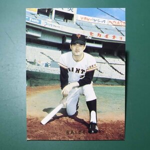 1973年　カルビー　プロ野球カード　73年　バット版　6番　巨人　長島茂雄　　　【E75】