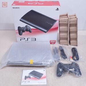 1 иен ~ не использовался PS3 PlayStation 3 корпус CECH-4000B уголь * черный Charcoal Black 250GB Sony SONY коробка мнение есть [20
