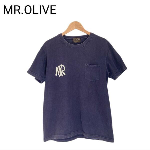 MR.OLIVE　Tシャツ　日本製　ポケット　ロゴ入り　Mサイズ