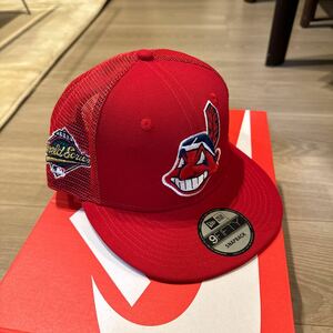  New Era Cleveland Indian s1995 world series New Era Indians World Series MLB mesh cap 950 9Fifty hat 