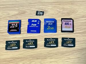 記録メディア メモリーカード SDカード microSD XDpicture ジャンク扱い 9枚まとめ 激安一円スタート
