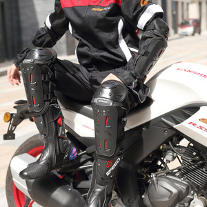 バイク用 PE プロテクター 肘膝 ４点セット メッシュ マジック式 保護 通気