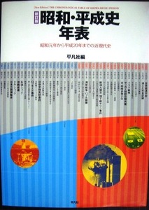 昭和・平成史年表 新訂版　昭和元年から平成20年までの近現代史★平凡社編