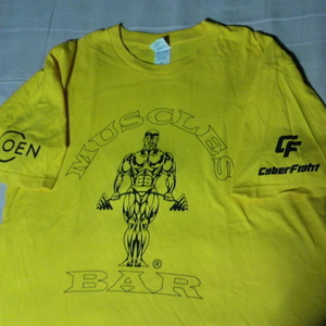 希少 MUSCLESBAR Gold's Gym Cyber Fight Tシャツ マッスルバー ゴールドジム サイバーファイト 筋トレ ジム ノア プロレス ボディビルダー