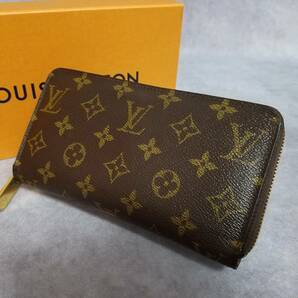 【良好　クリーニング済】 LOUIS VUITTON　ルイヴィトン　モノグラム　レザー　ジッピー ウォレット　ラウンドファスナー長財布　M60017