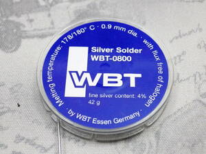 WBT 0800 オーデイォ シルバーはんだ シルバー含有量 4％ 半分程度使用
