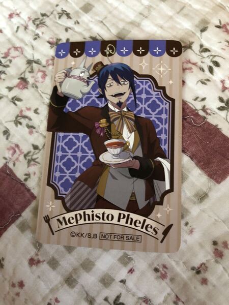 未使用 青の祓魔師 メフィスト カード 島根啓明結社篇 POP UP SHOP メフィストフェレス 特典
