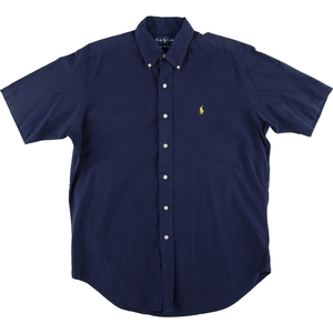 古着 ラルフローレン RALPH LAUREN CLASSIC FIT 半袖 ボタンダウンシャツ メンズM /eaa453076