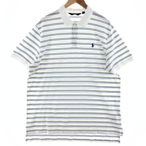 古着 ラルフローレン Ralph Lauren POLO GOLF ポロゴルフ 半袖 ボーダー ポロシャツ メンズXL /eaa382077