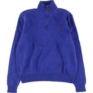 古着 ラルフローレン Ralph Lauren POLO by Ralph Lauren コットンニットハーフジップセーター メンズM /eaa315548 【SS2406】