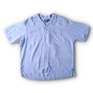 古着 90年代 ラルフローレン POLO by Ralph Lauren CALDWELL 半袖 オープンカラー シルクシャツ ボックスシャツ メンズXXL /evb005062