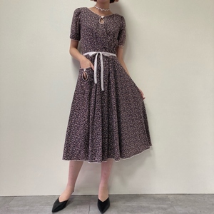 古着 70年代 ガンネサックス GUNNE SAX Jessica 花柄 半袖 フレア ワンピース レディースM ヴィンテージ /evb002970 【SS2406】