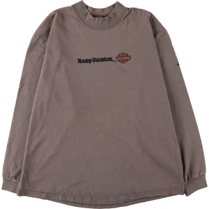 古着 90年代 ハーレーダビッドソン Harley-Davidson モックネック ロングTシャツ ロンT USA製 メンズXL ヴィンテージ /eaa454095