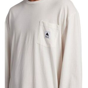 BURTON ロンT クルーネック カットソー ホワイト 長袖 Tシャツ ワンポイント 白 トップス