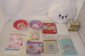 【同梱可】中古品 韓流 防弾少年団 BTS BT21 他 クッション ポーチ スケジュール帳 ペーパープレート 等 グッズセッ