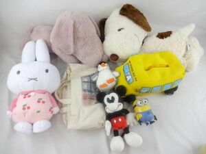 [ set sale secondhand goods ] hobby Disney Mickey Snoopy Mini on etc. soft toy tote bag tissue ka