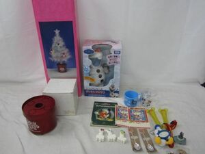 【まとめ売り 中古品】 ディズニー ドナルド オラフ 他 ぬいぐるみバッジ コップ ストラップ 等 グッズセット