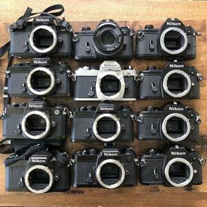 まとめ Nikon フィルムカメラボディ12台 単焦点レンズ1個 セット /ニコン FM Ai-s 50mm F1.8 FE EM #8992