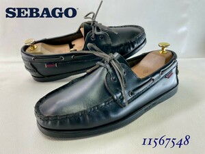  name machine ..! rare Vintage / old model! American design!sebago[11567548] moccasin deck shoes! masterpiece blackout!11M inscription (29cm)