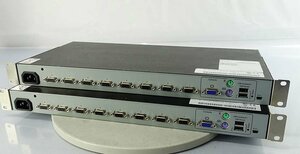 2台セット 通電確認 NEC N8191-14 サーバスイッチユニット 8ポート 切替 KVM ケーブル CPU ネットワーク PC パソコン S060508