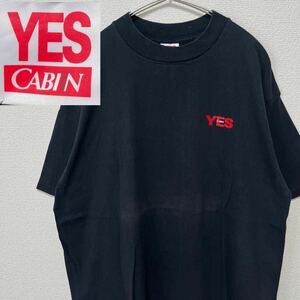 YES CABIN 半袖 Tシャツ ブラック USA製 Fサイズ 古着 