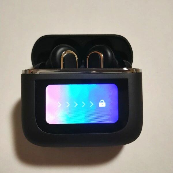 ディスプレイ搭載ワイヤレスイヤホン ANCノイズキャンセリング Bluetooth