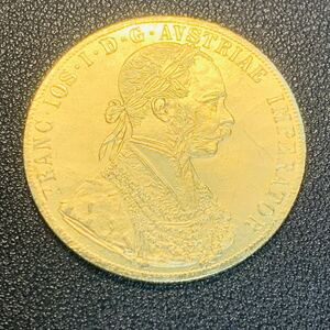 金貨　古銭　1915年　オーストリア　フランツ・ヨーゼフ1世　クラウン　国章　紋章　双頭の鷲　大型　コイン