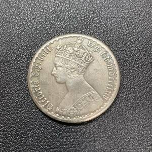 銀貨　古銭　 イギリス　ヴィクトリア女王　クラウン　1 フロリン　国章　獅子紋章　コイン