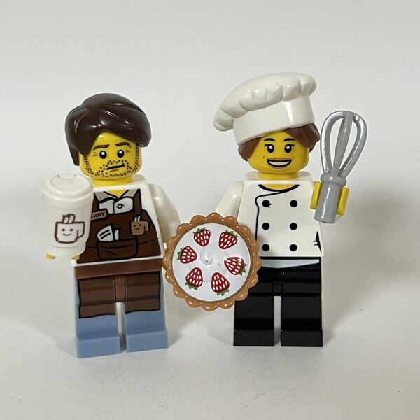 LEGO レゴ ミニフィグ カフェ 店員 バリスタ パティシエ ケーキ ミニフィギア ミニフィギュア