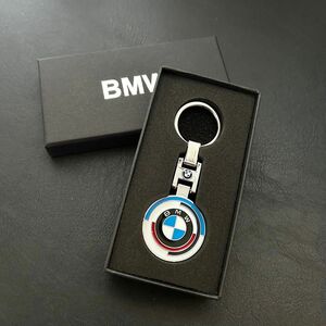 BMW キーホルダー 50周年限定 キーリング　車用品　キーチェーン 両面ロゴ Mパフォーマンス キーリング　ボックス付き