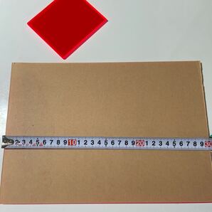 アクリル板 厚さ5mm 300×210=1枚 透けレッド