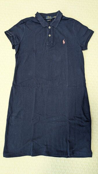POLO ラルフローレン メッシュ ポロシャツ ワンピース ネイビー