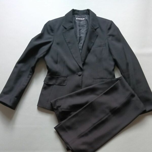 ETHIQUE confection セットアップ フォーマル ブラック ジャケット パンツスーツ