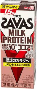 SVS(ザバス) MILK PROTEIN 脂肪0 ココア風味 200ml×24 明治 ミルクプロテイン