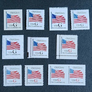 アメリカ 1990~2000年代 星条旗の切手 プリキャンセルを含む26枚ロット NH