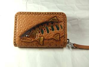 *1 jpy start leather craft .... fastener change purse .