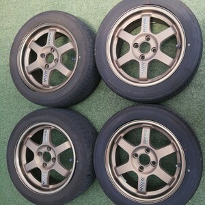  selling out! RAYS Rays TE37 Volkracing 15 -inch 4 hole PCD100 6.5j+35