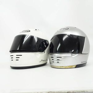 tyom 1420-4 506 Arai ARAI helmet (M size 57-58cm) white GP-4X silver RAPIDE M KICKER present condition goods 2 piece together 