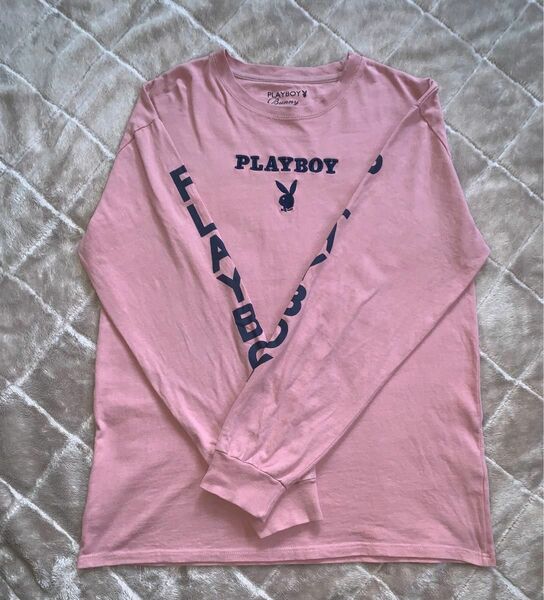 PLAYBOY 長袖Tシャツ ロゴ刺繍