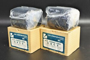 V unused long-term keeping goods Lux Corporation Japan B type low cycle choke coil 5BC5 2 piece set tube amplifier parts Lux present condition goods 