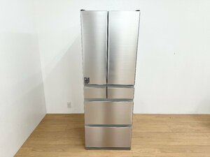  exhibition goods unused 2023 year made Hitachi freezing refrigerator R-H49T 485L double doors French door silver wholly tilt width 65cm operation verification settled Okayama prefecture our company delivery 