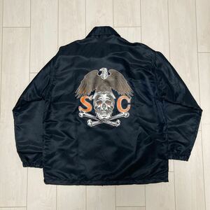 K's surf ride Subculture COACHES JACKET(W-Name Limited) BLACK WHITE サブカルチャー コーチジャケット ブラック ナイロン 黒 2